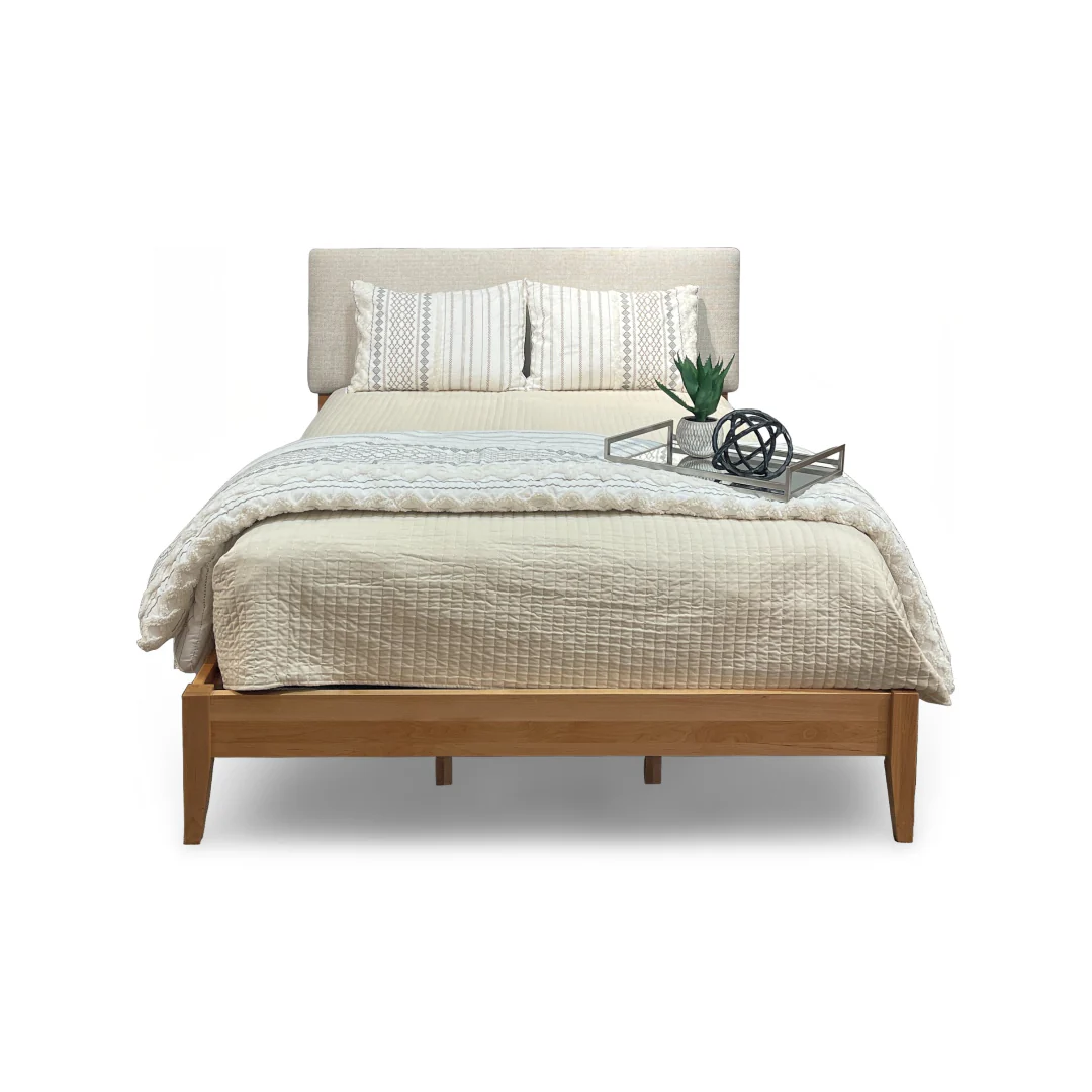 2-West Upholstered Queen Headboard - Beige - Image 3