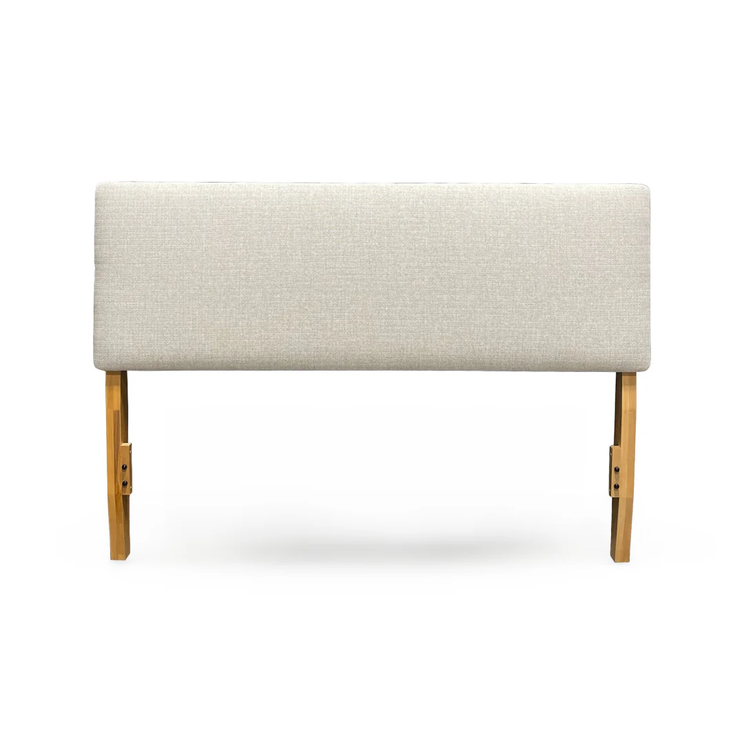 2-West Upholstered Queen Headboard - Beige - Image 4
