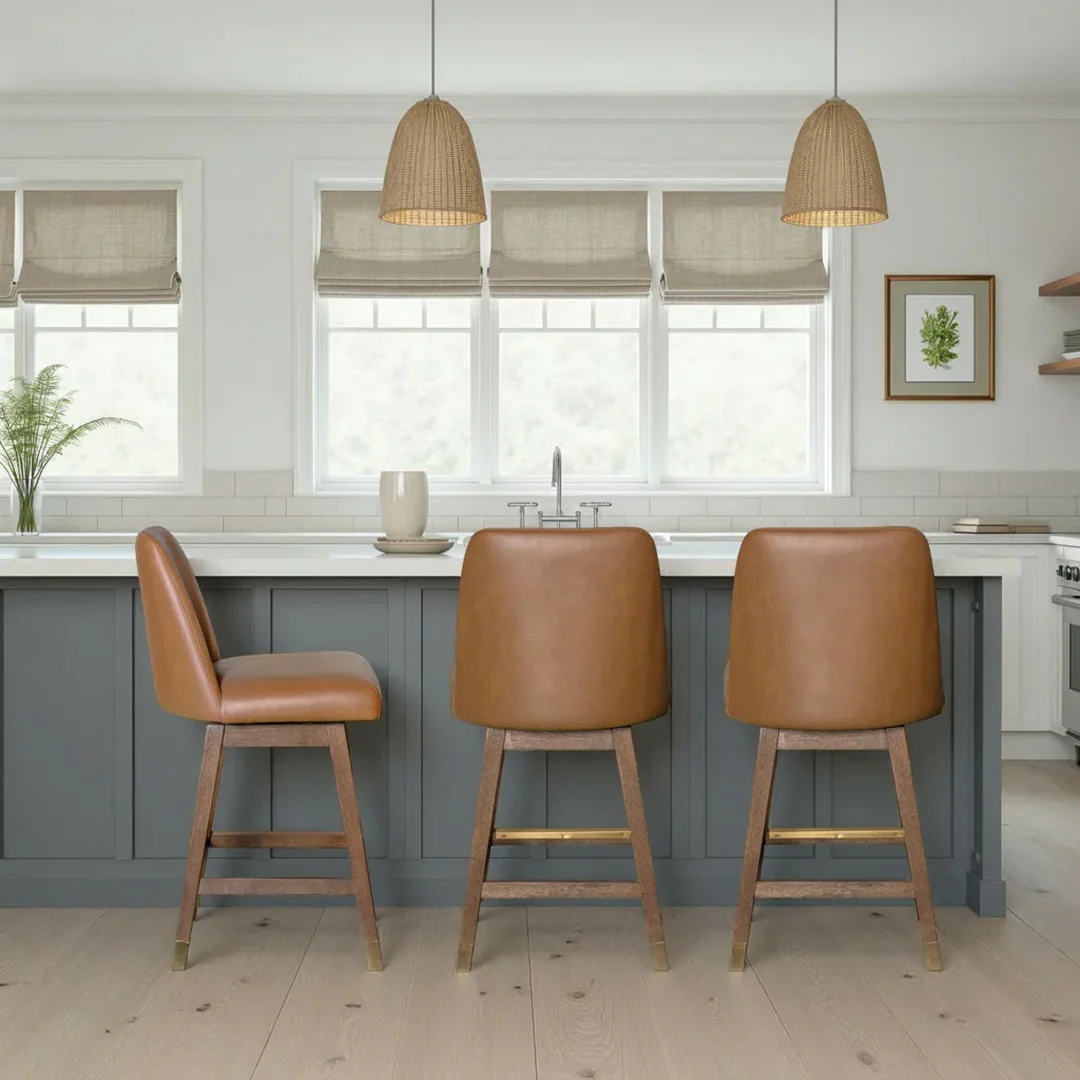 Amelia Upholstered Swivel Stool - Image 18