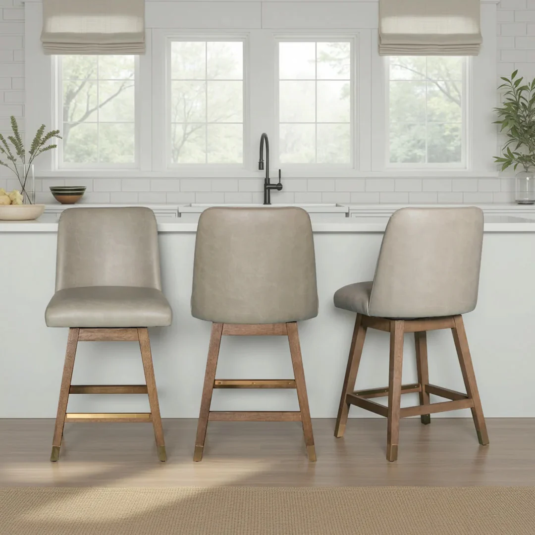 Amelia Upholstered Swivel Stool - Image 8