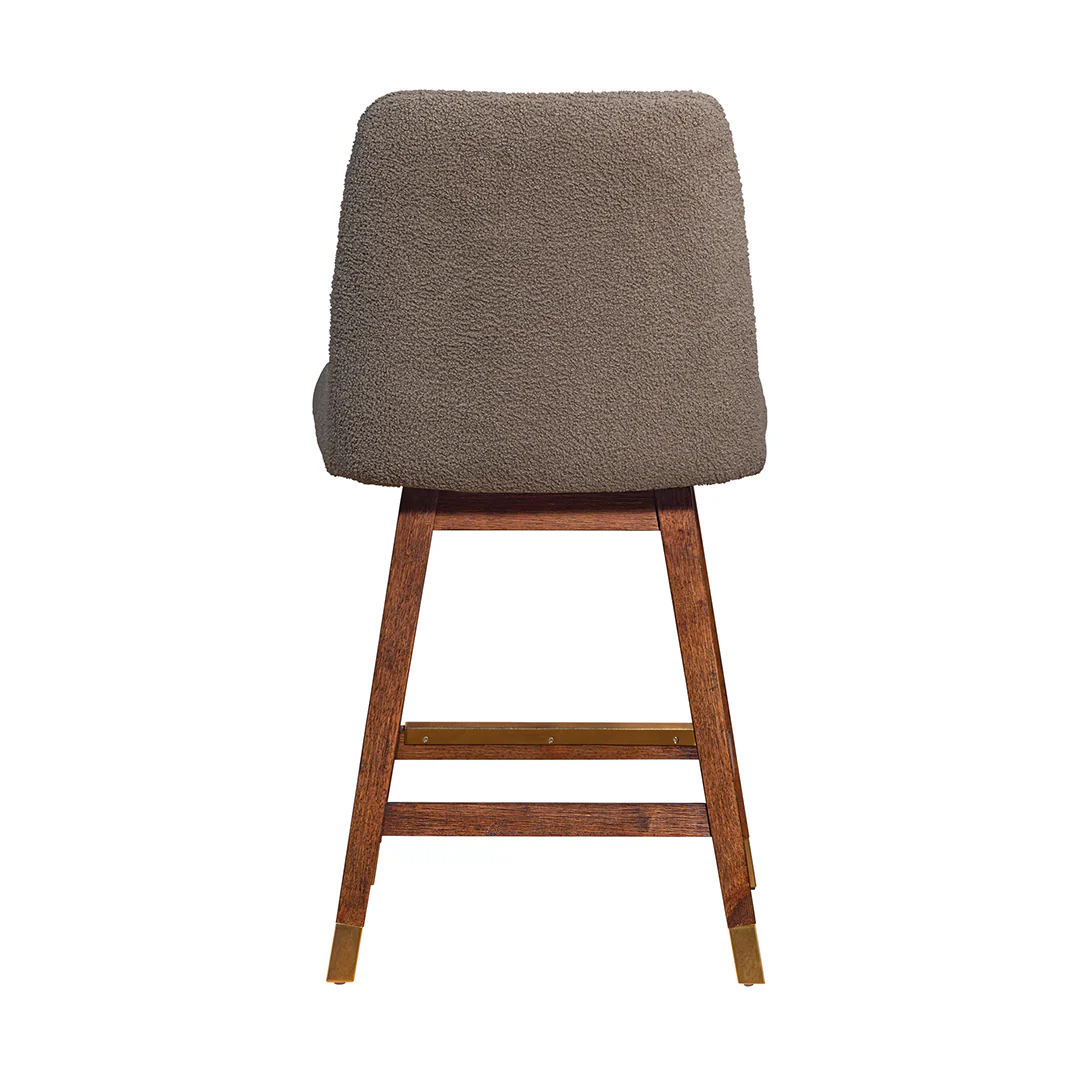 Amelia Upholstered Swivel Stool - Brown - Image 6
