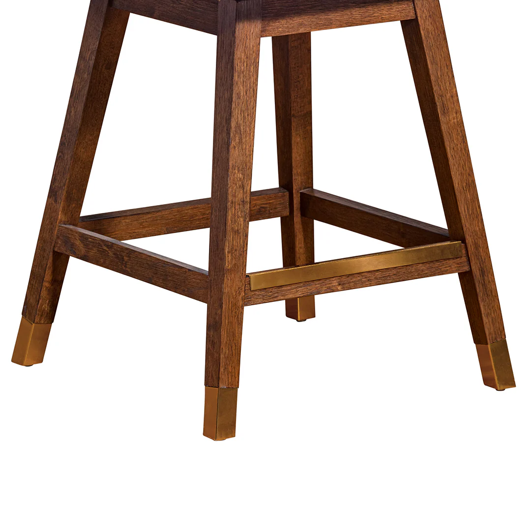 Amelia Upholstered Swivel Stool - Brown - Image 8