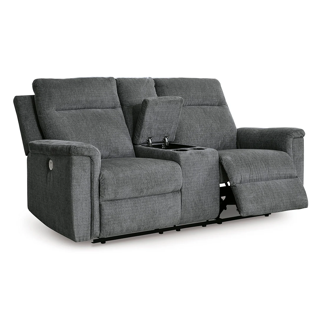Barnsana Power Reclining Loveseat with Console - Image 4