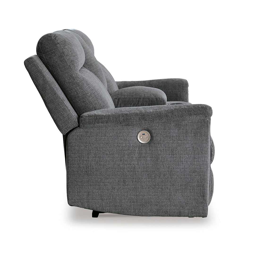 Barnsana Power Reclining Loveseat with Console - Image 5