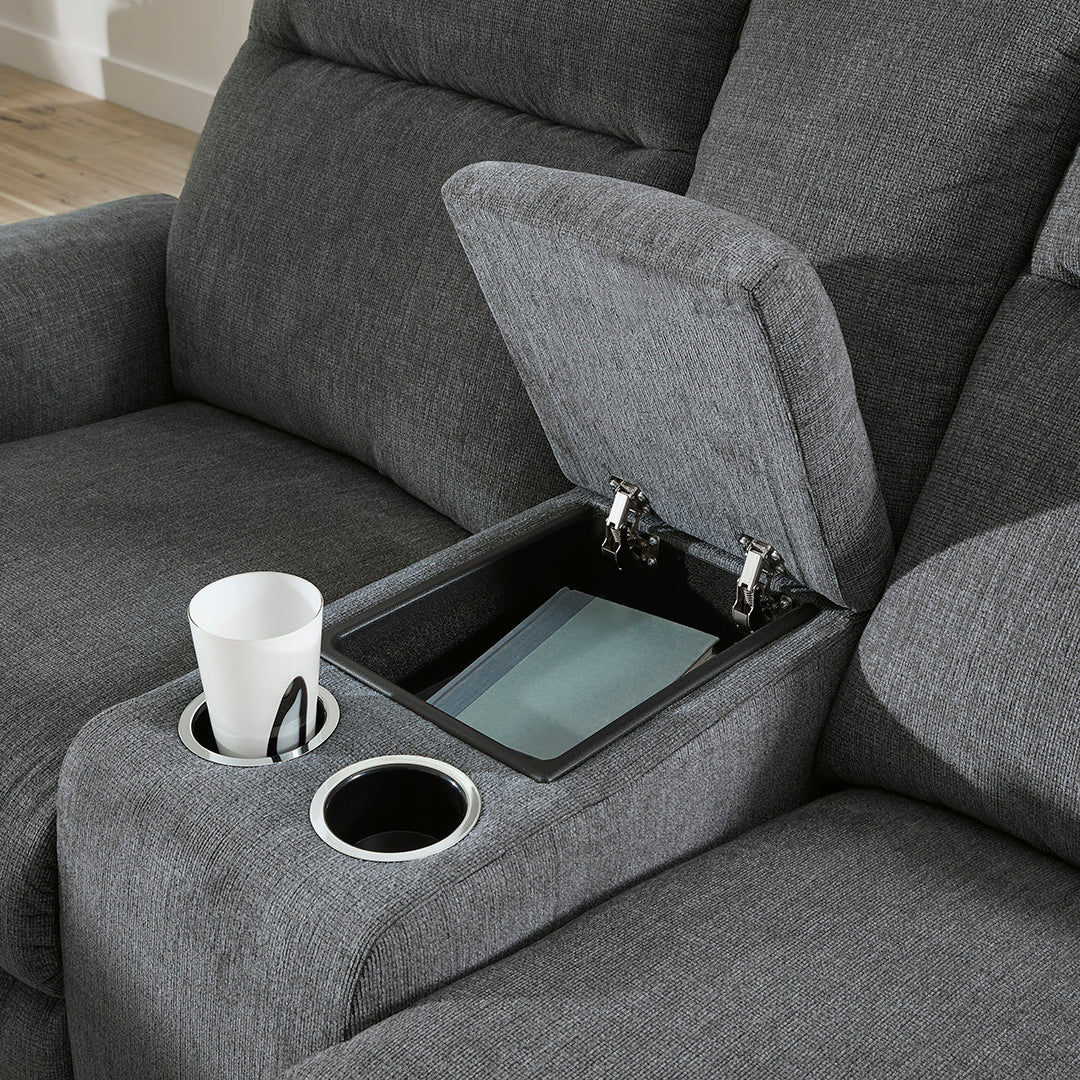 Barnsana Power Reclining Loveseat with Console - Image 7
