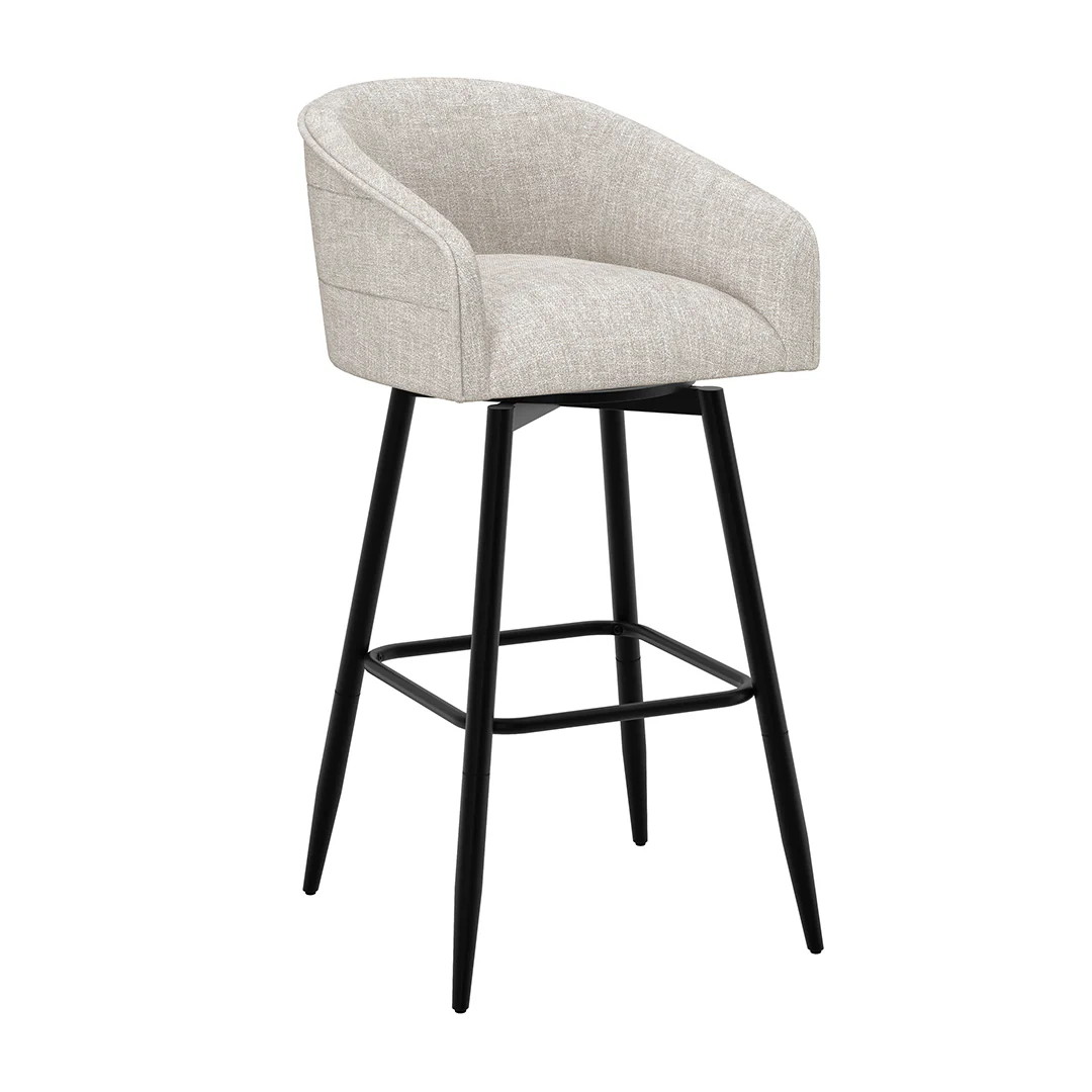 Barrel Bar Stool - Beige - Image 15
