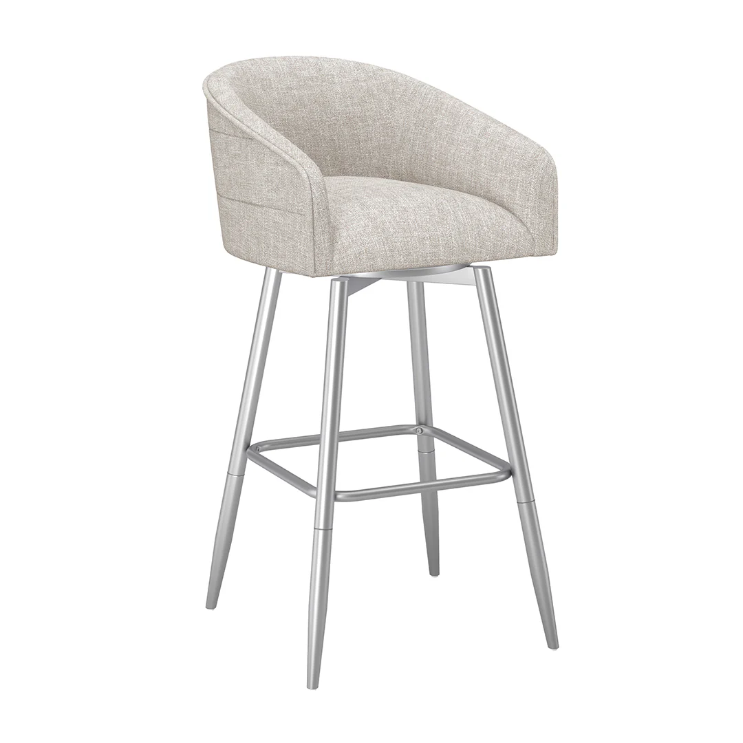 Barrel Bar Stool - Beige - Image 20