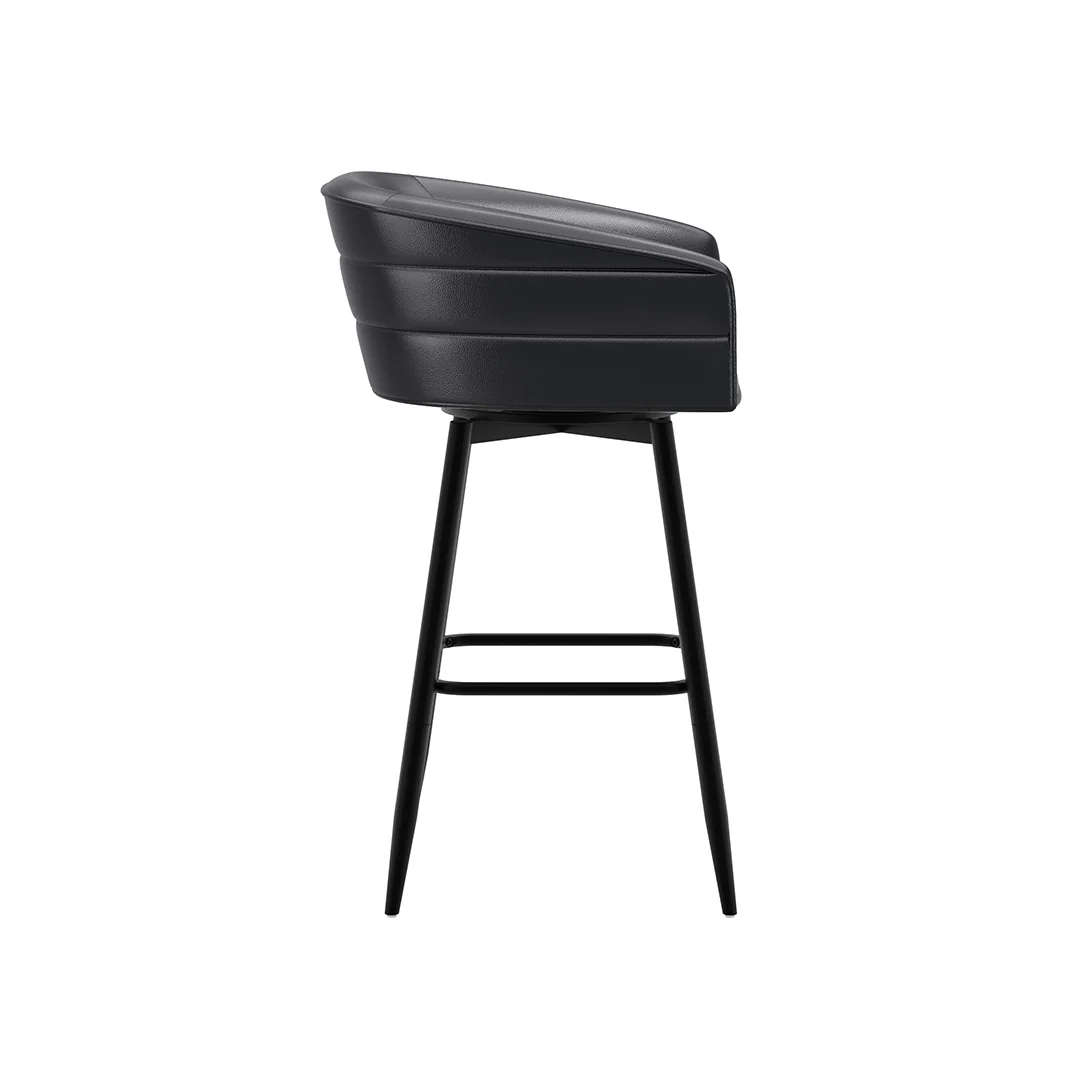 Barrel Bar Stool - Black - Image 12