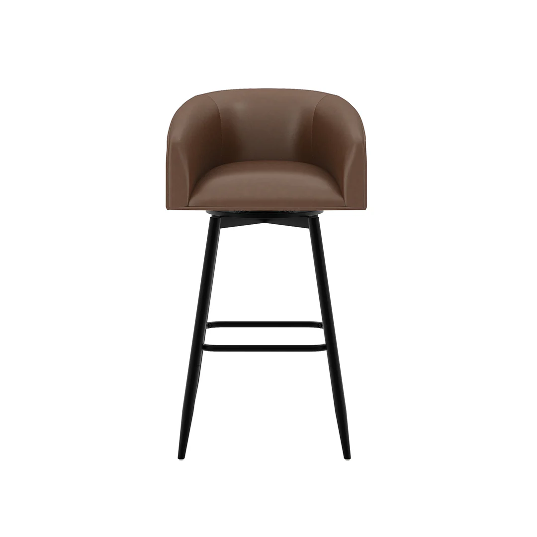 Barrel Bar Stool - Brown - Image 11