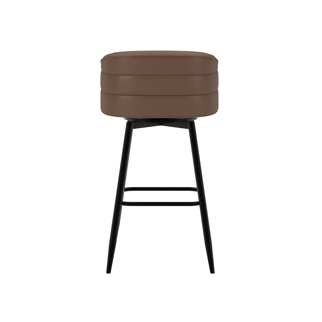 Barrel Bar Stool - Brown - Image 13