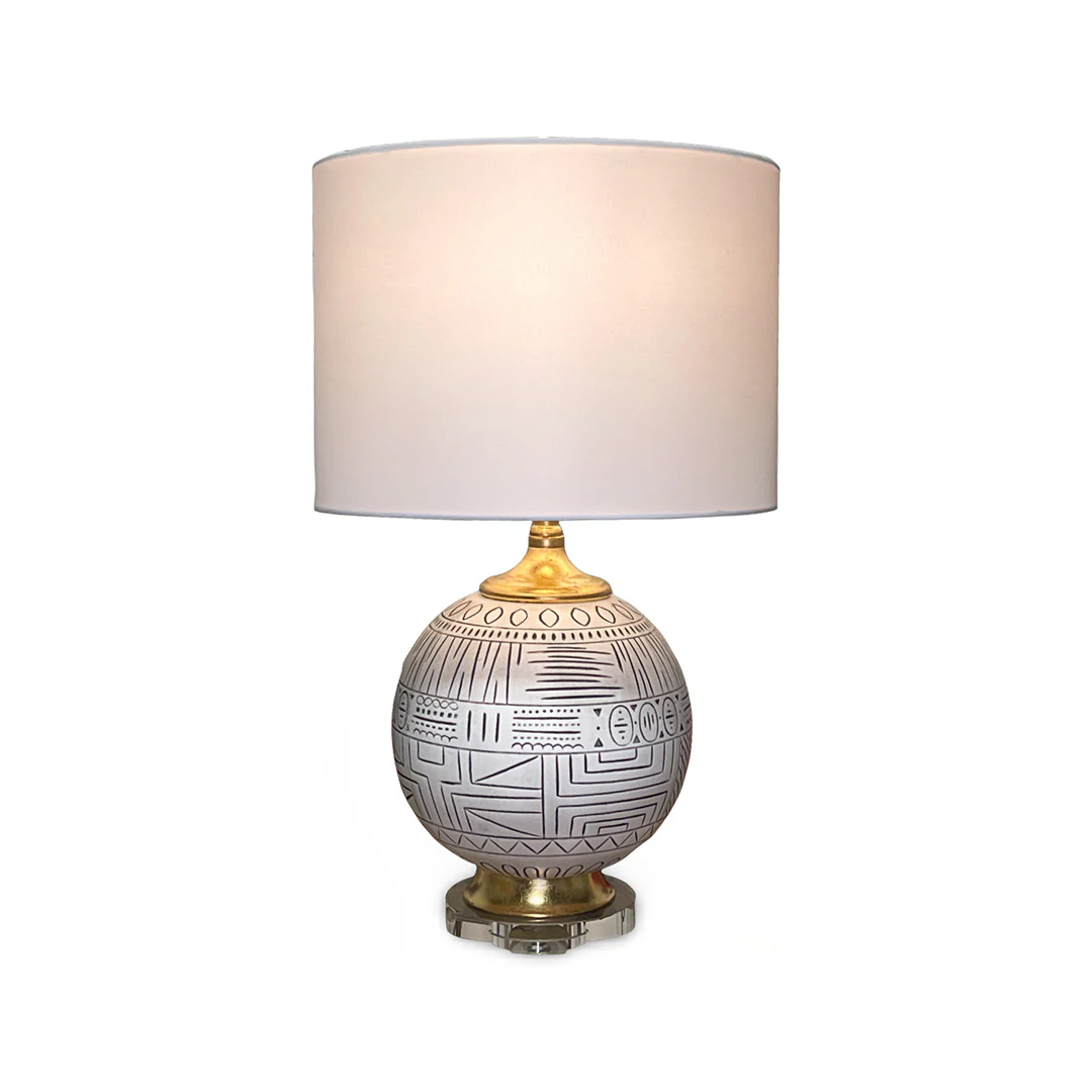 Black & White Ceramic Table Lamp - Image 2