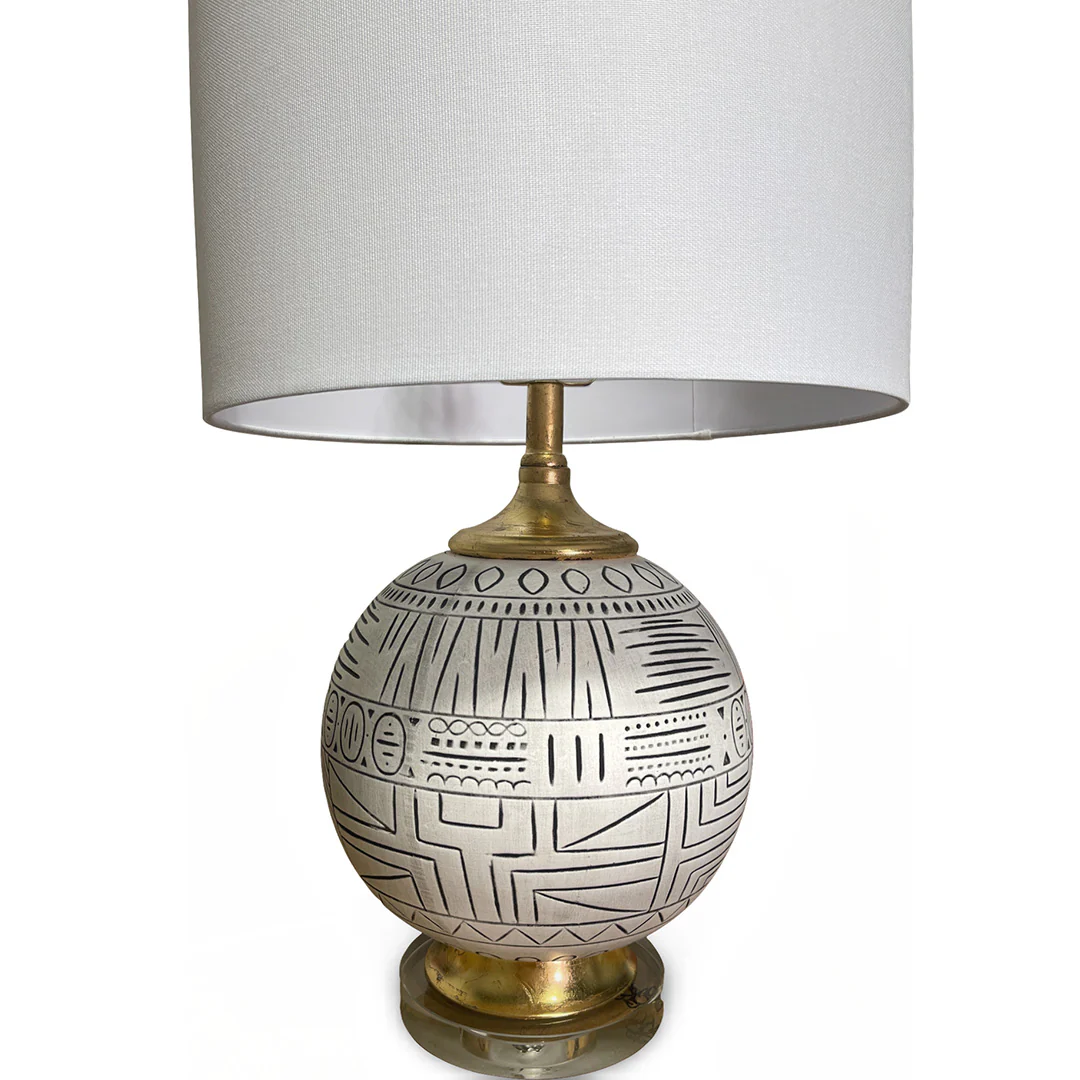 Black & White Ceramic Table Lamp - Image 3