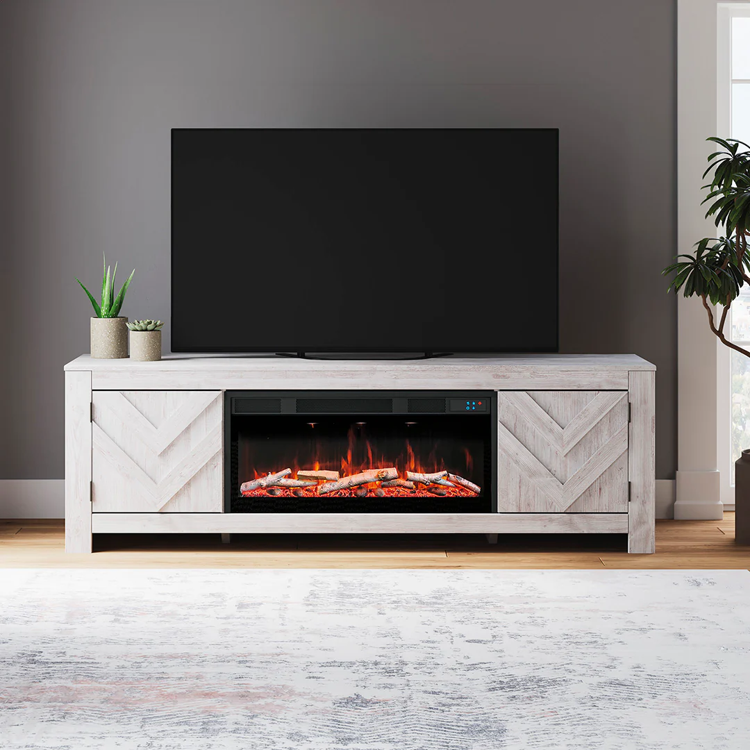 Cayboni White TV Stand - 71 Inches - Image 9