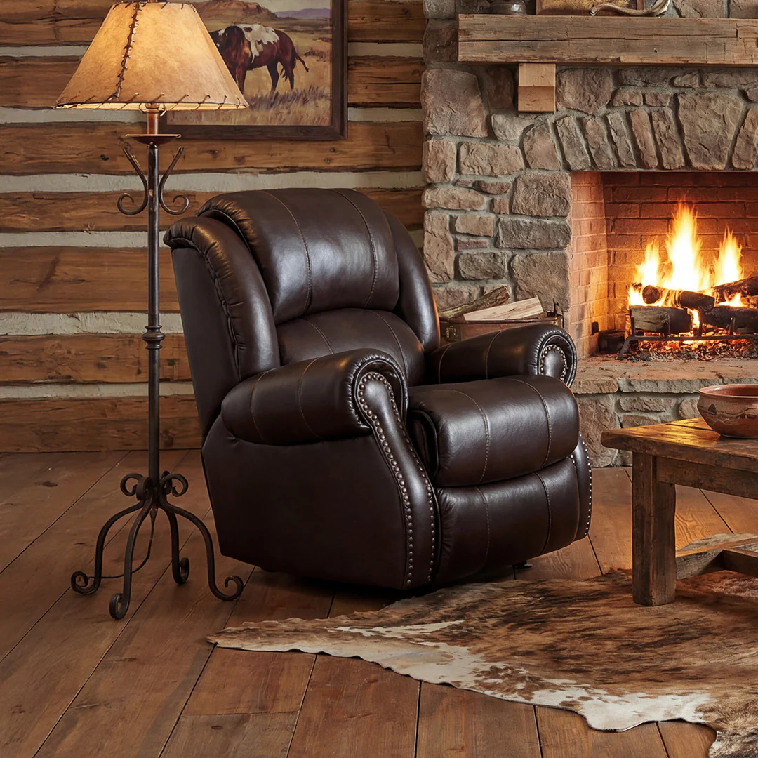 Charles Leather Rocker Recliner - Image 4