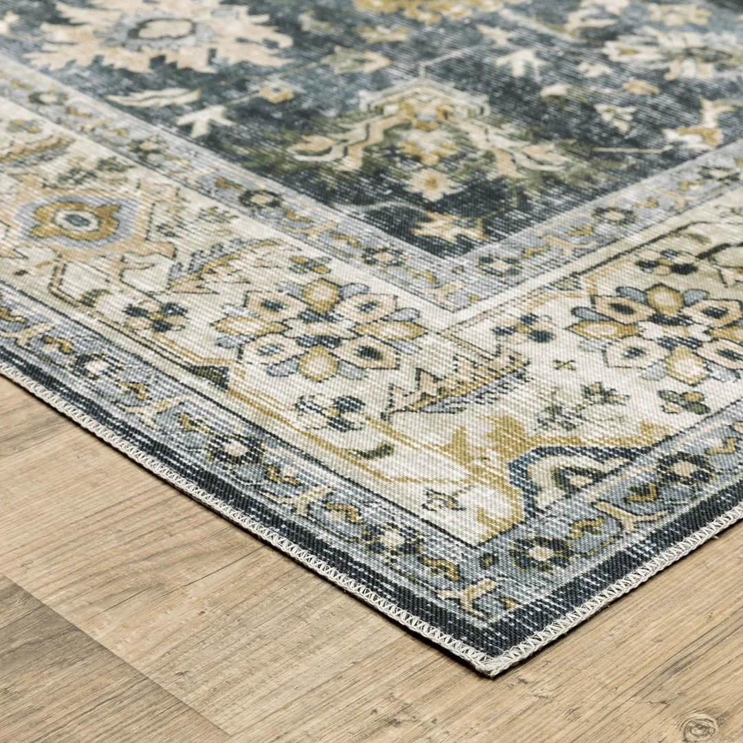 Charleston Olive Washable Rug - Image 3