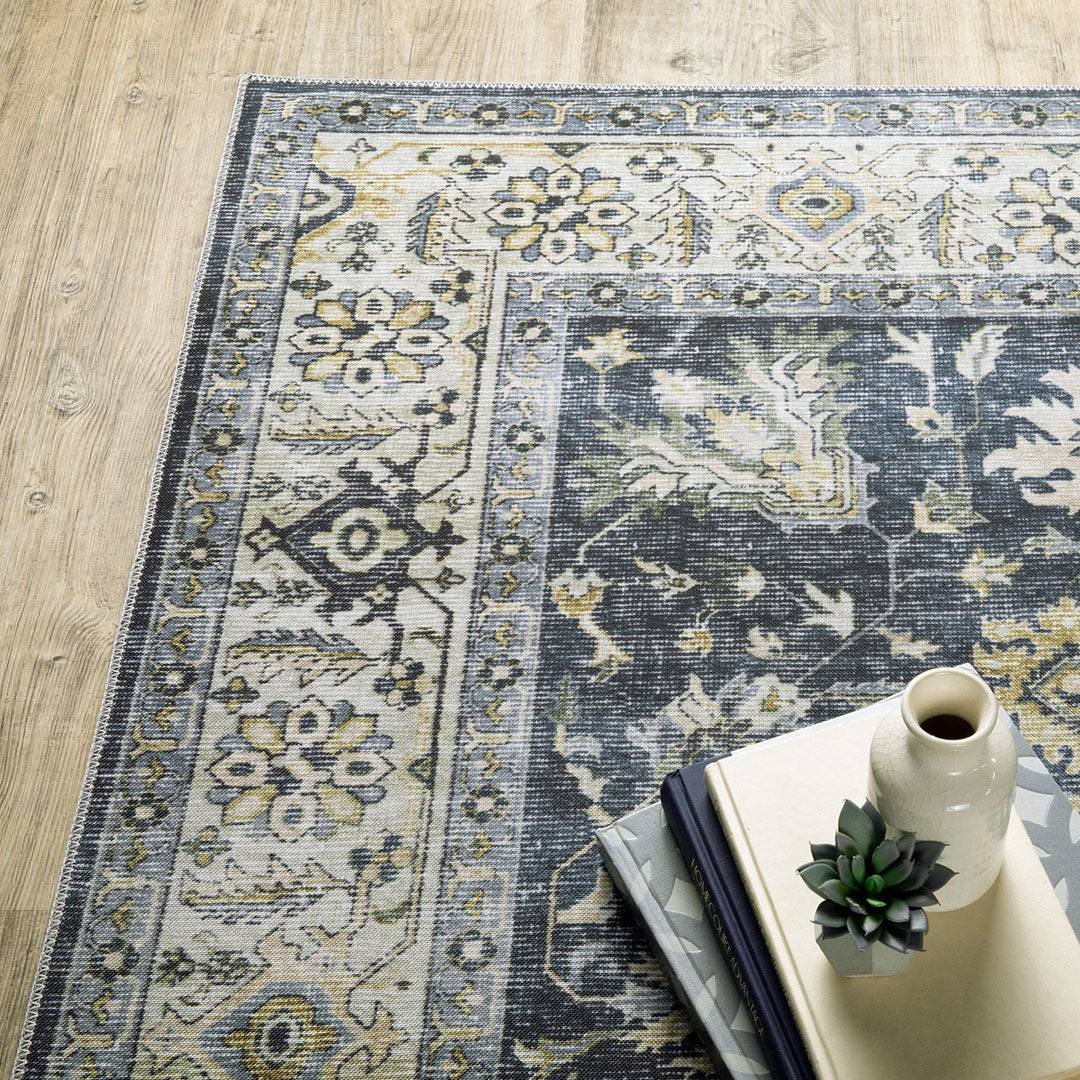 Charleston Olive Washable Rug - Image 5