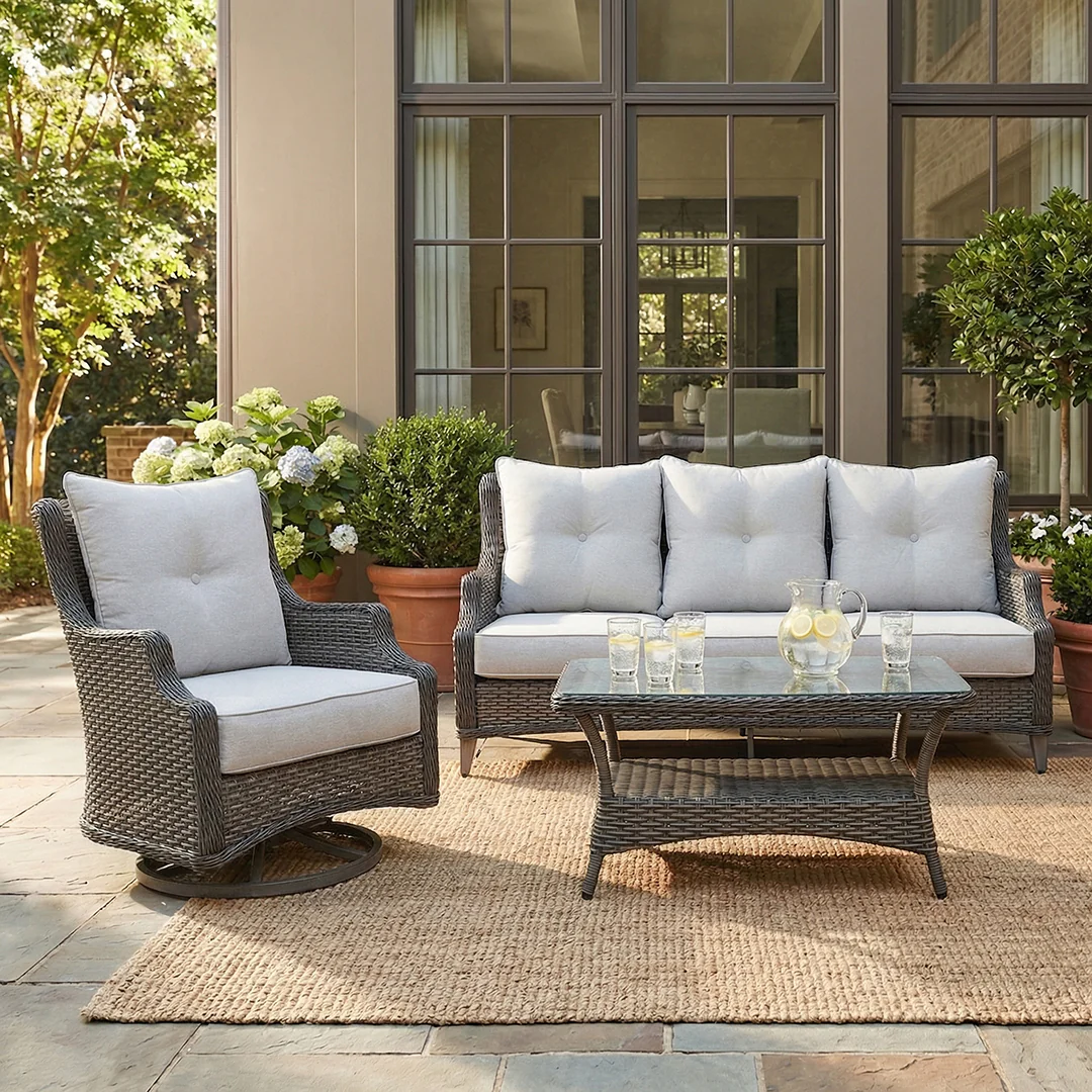 Clara Outdoor Swivel Chair - Image 9