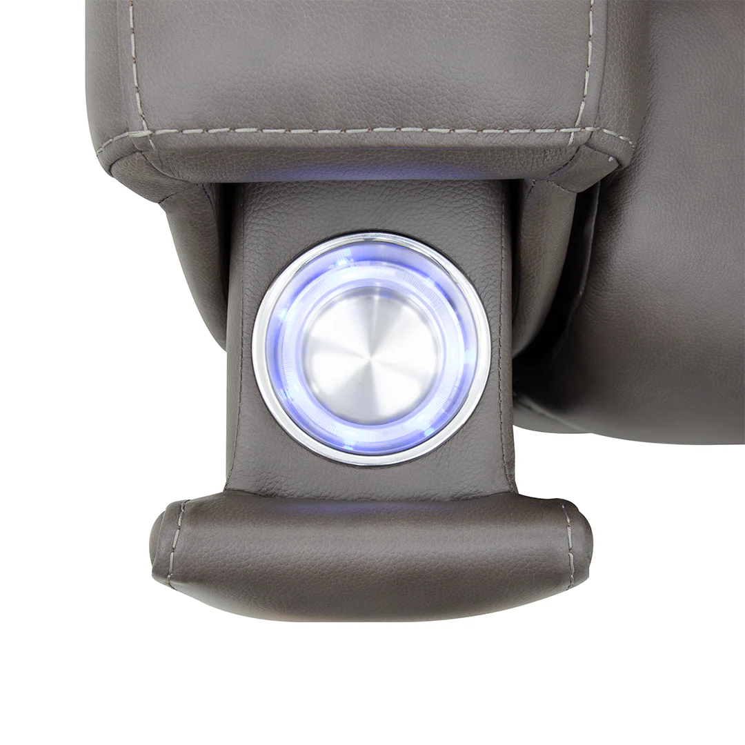 Clark Zero-G Home Theater Leather Loveseat with Console - Image 8