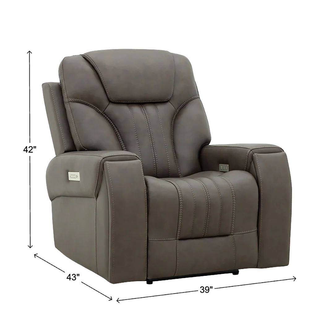 Clark Zero-G Home Theater Leather Recliner - Image 10