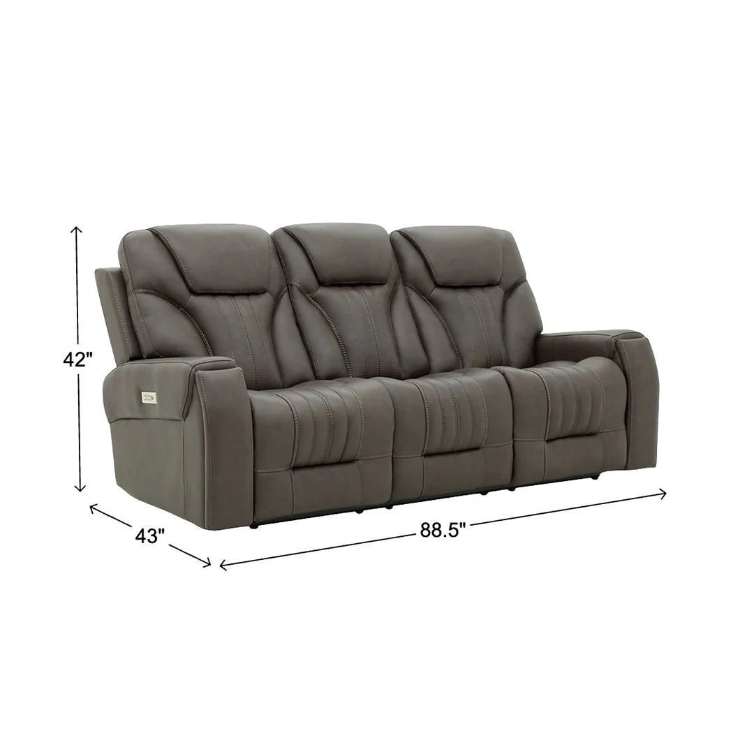Clark Zero-G Home Theater Leather Sofa - Image 11