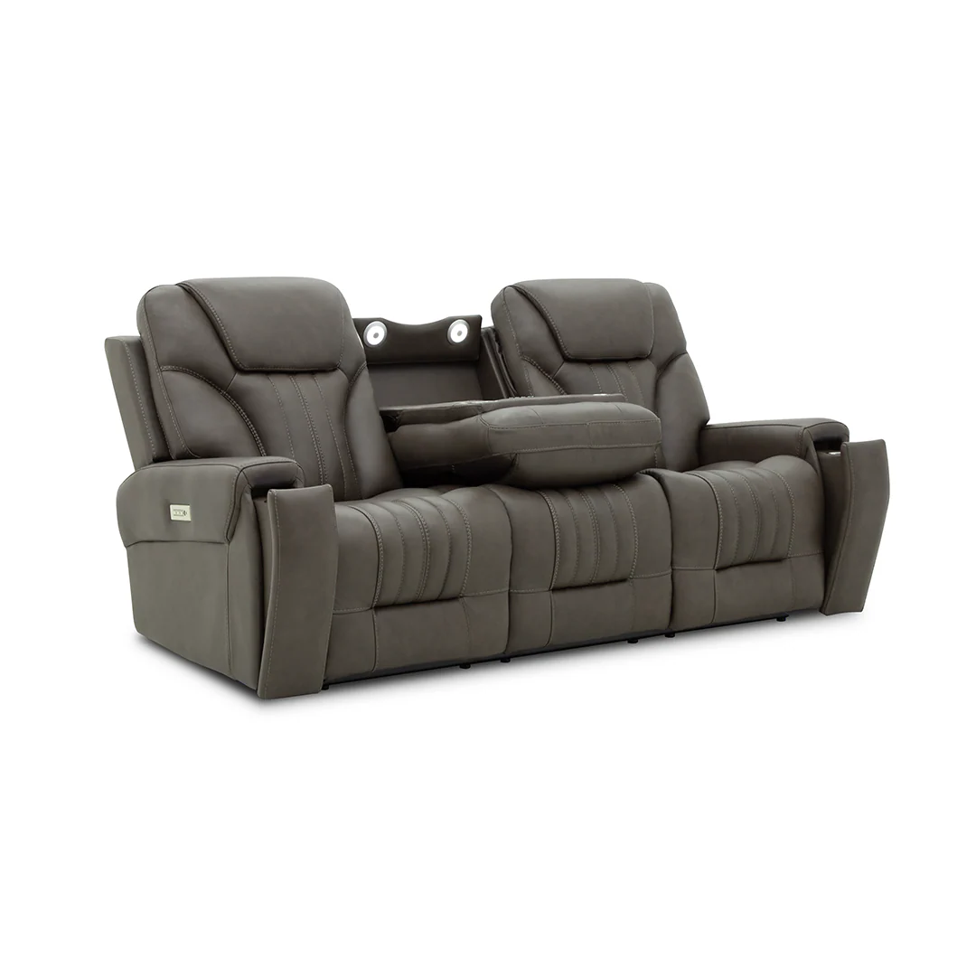 Clark Zero-G Home Theater Leather Sofa - Image 3