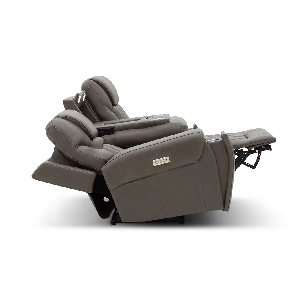 Clark Zero-G Home Theater Leather Sofa - Image 6