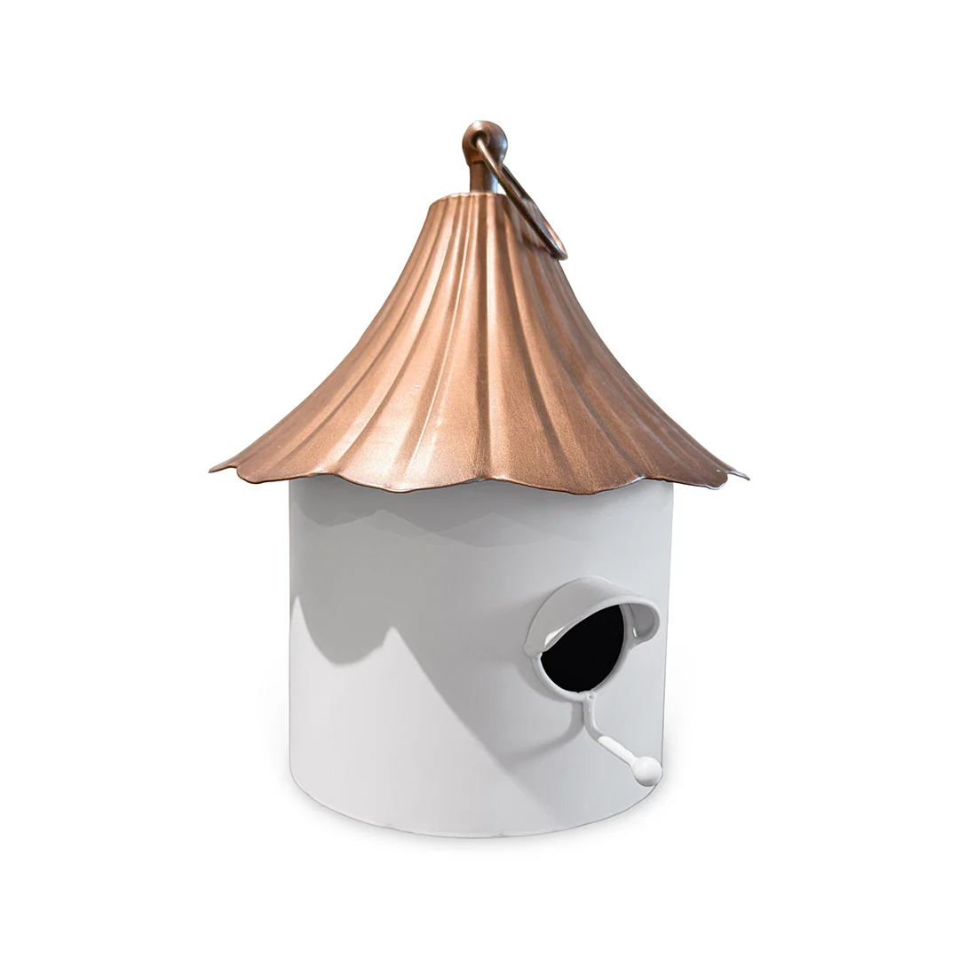 Copper & White Birdhouse - Image 2