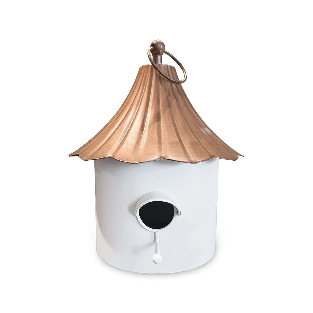 Copper & White Birdhouse - Image 3