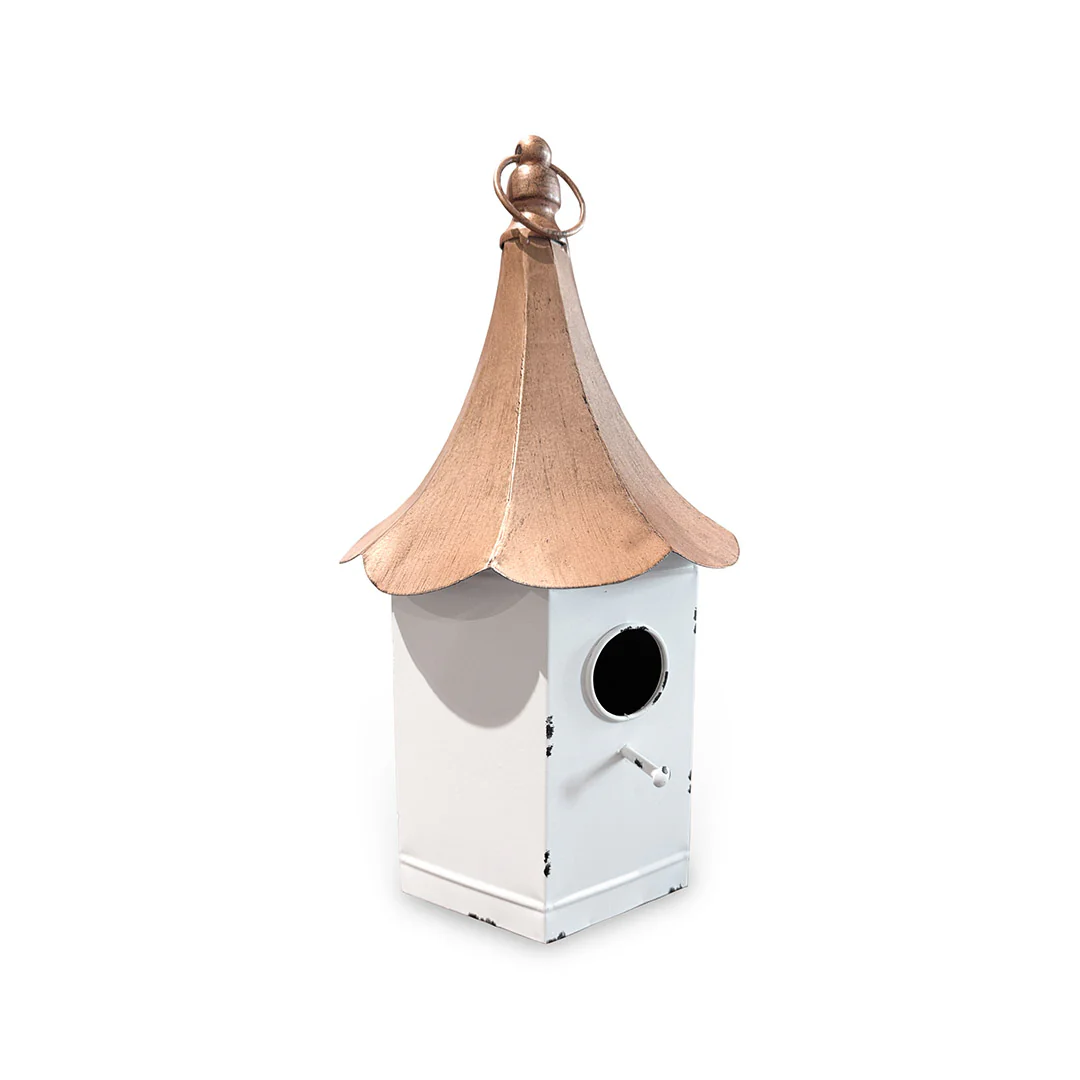 Copper & White Birdhouse - Image 4