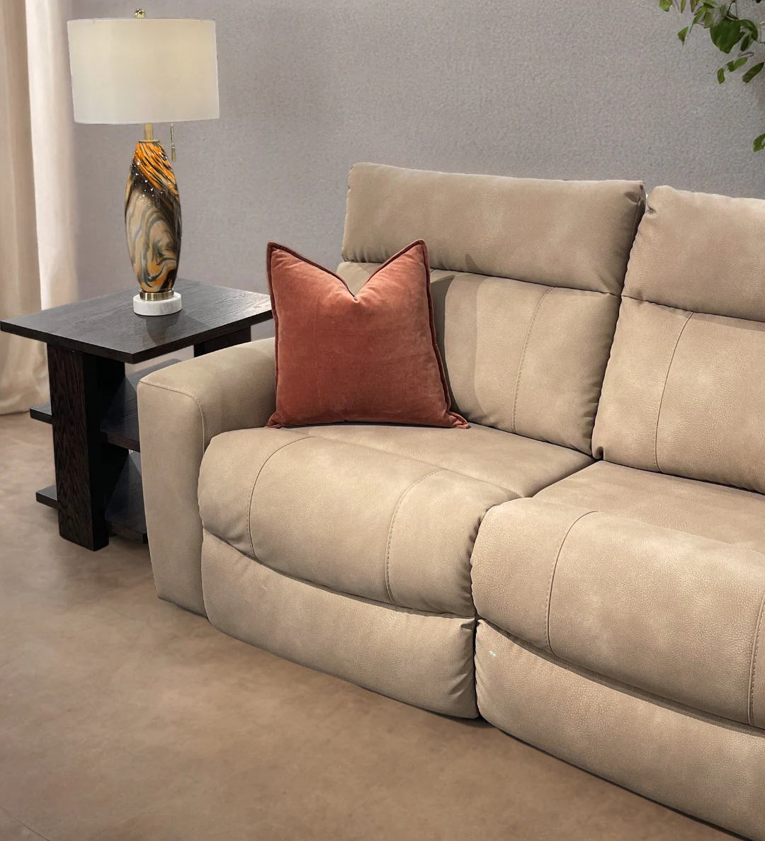 Cotton Velvet Pillow - Dark Brown - Image 3
