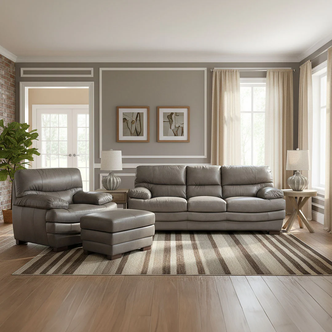 Denver Leather Sofa - Image 2