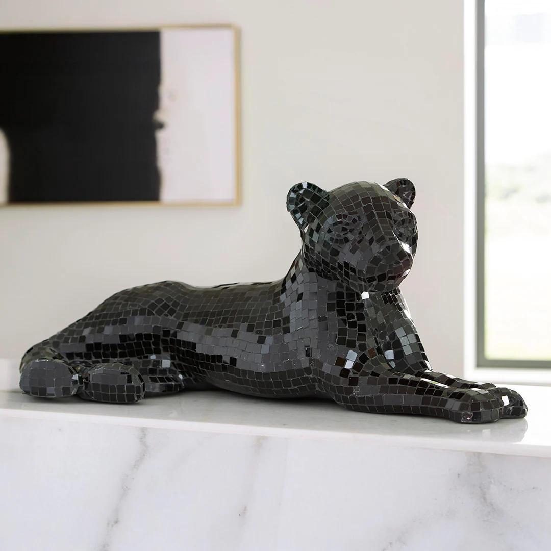 Drice Panther Sculpture - Black - Image 2