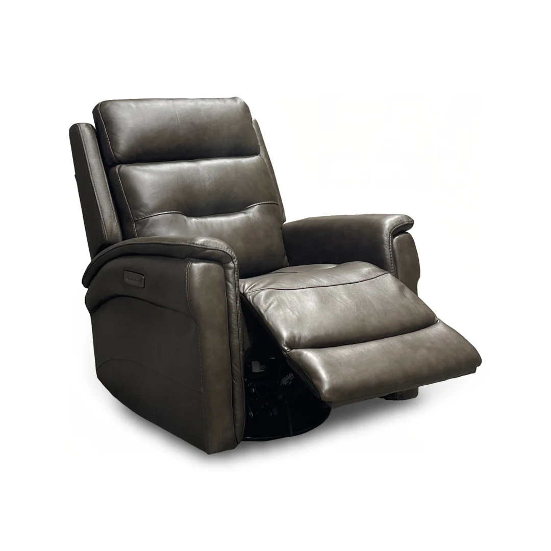 Duncan Leather Power Swivel Glider Recliner - Image 3