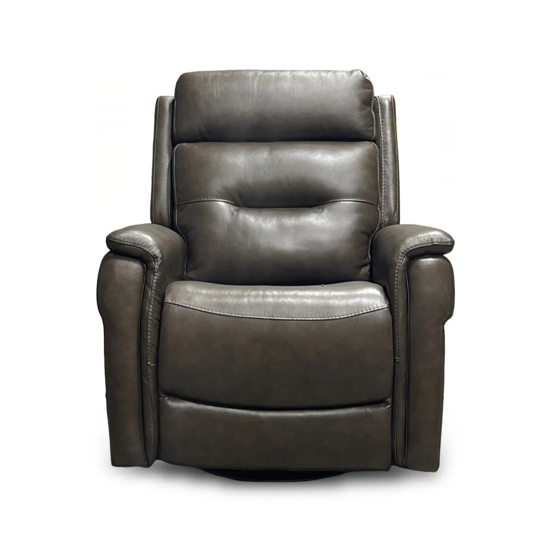 Duncan Leather Power Swivel Glider Recliner - Image 4