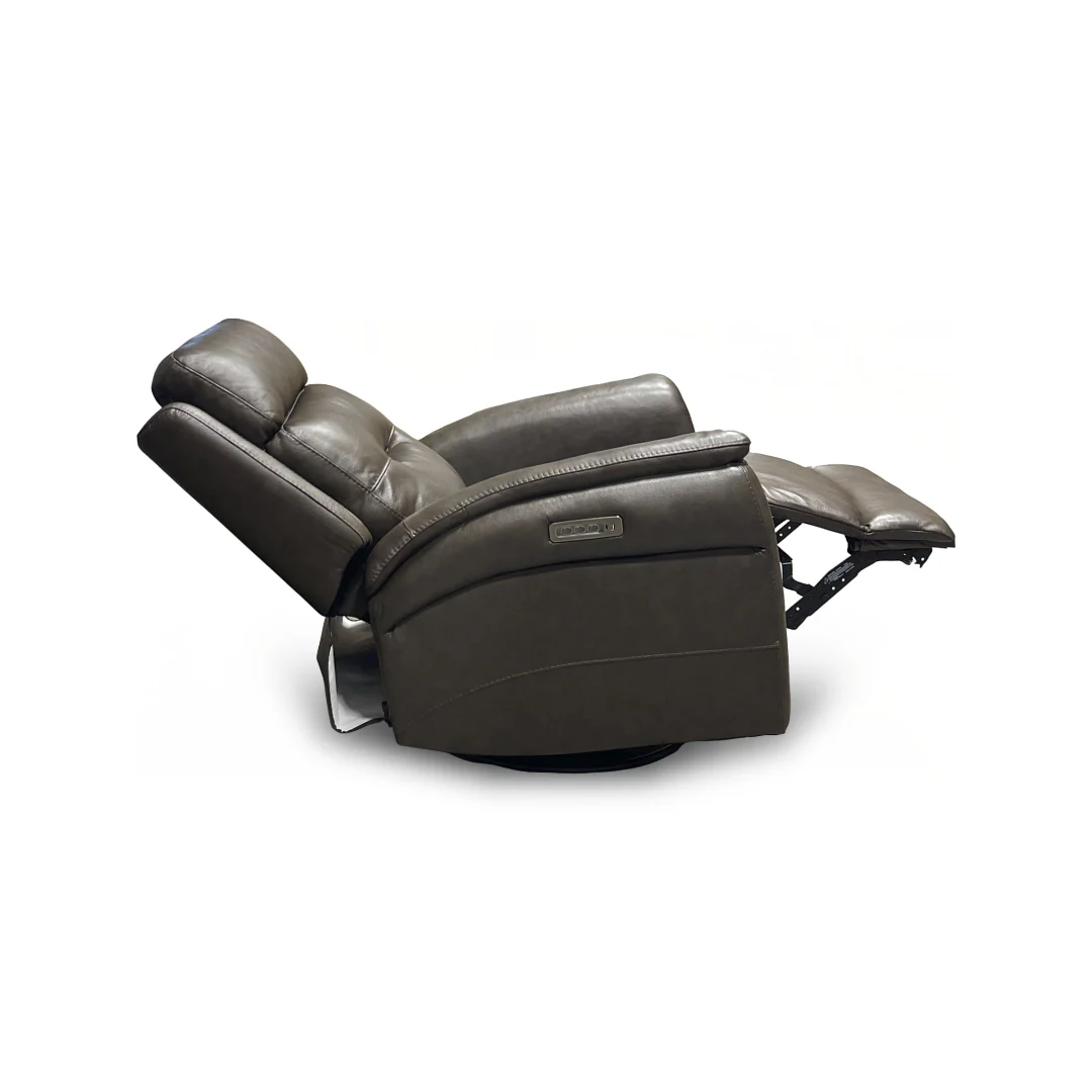 Duncan Leather Power Swivel Glider Recliner - Image 5