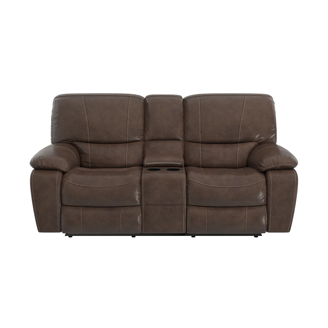 Dylan Leather Power Loveseat with Console - Image 3