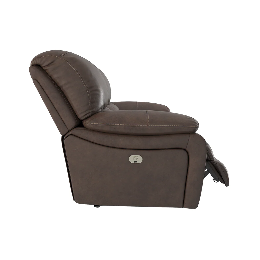 Dylan Leather Power Loveseat with Console - Image 5