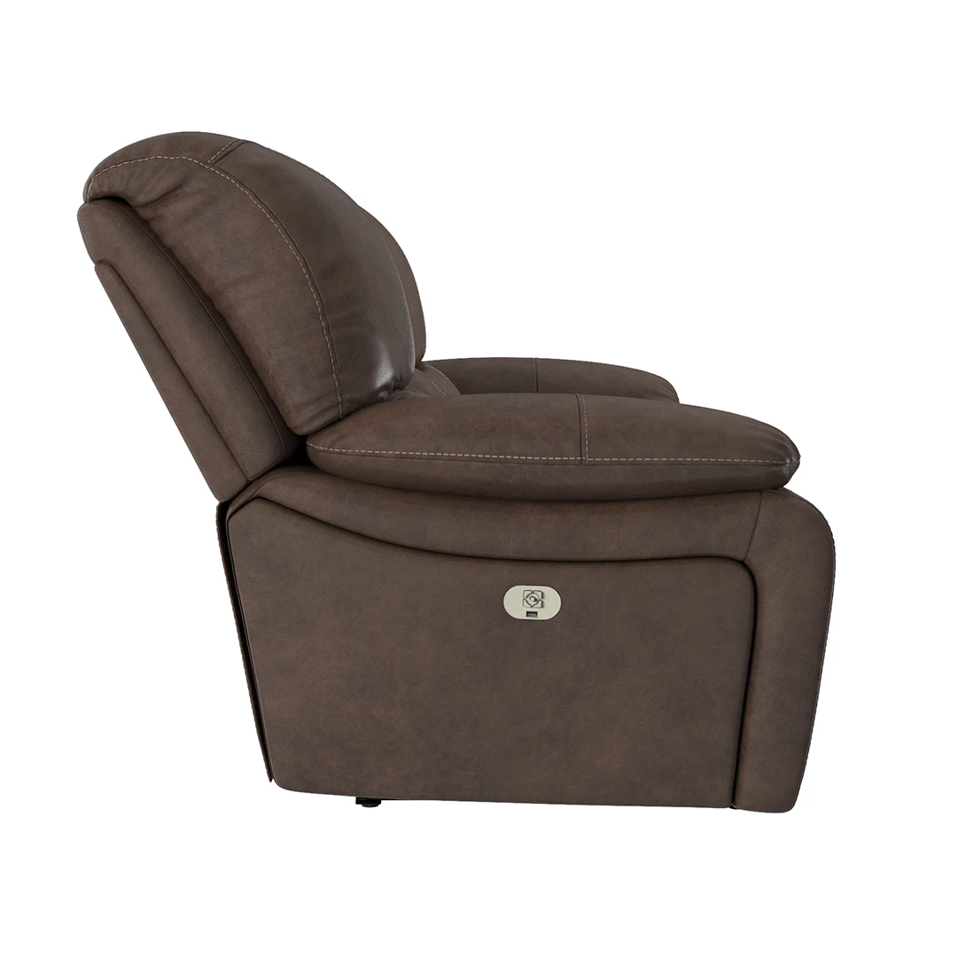 Dylan Leather Power Loveseat with Console - Image 6