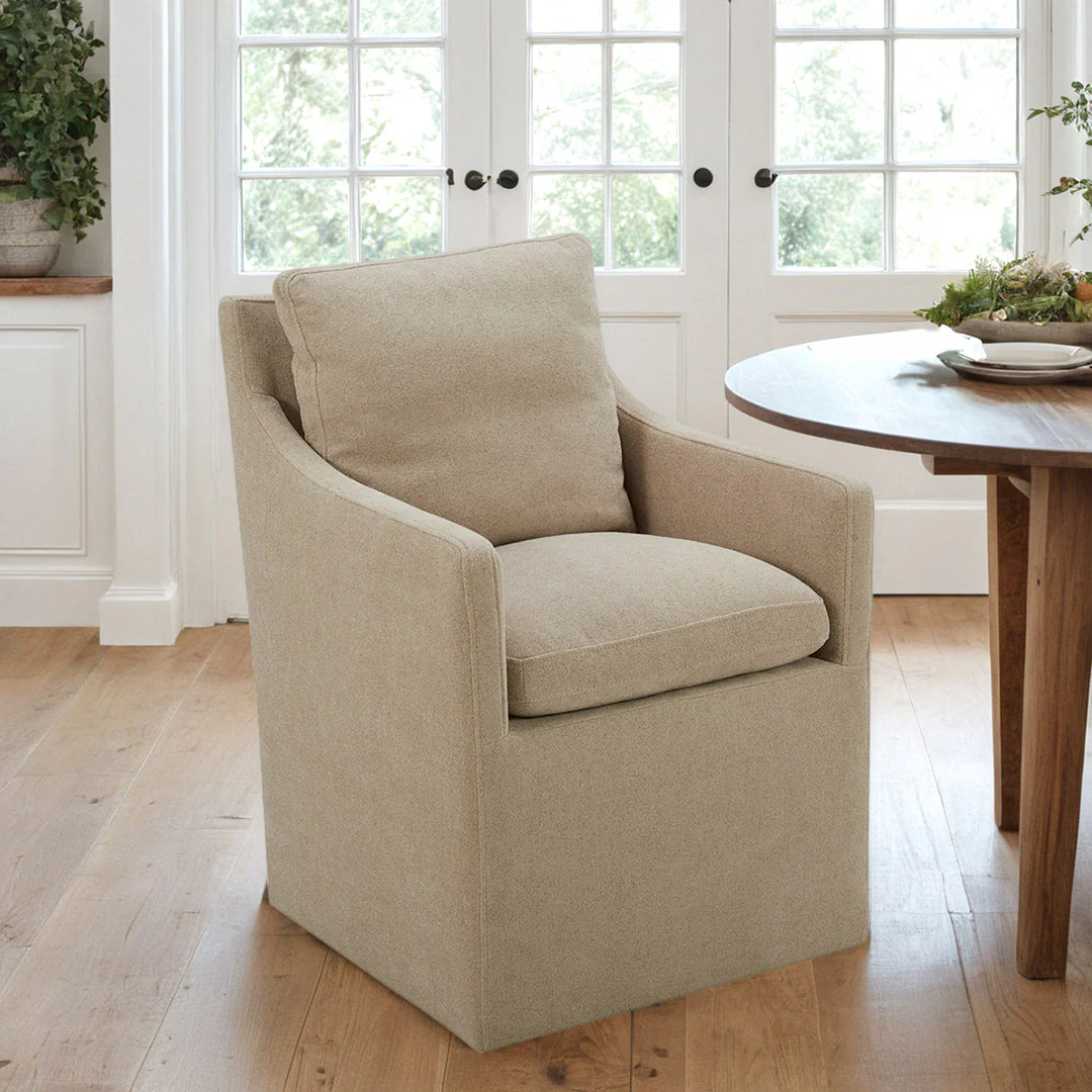 Elite Upholstered Dining Arm Chair - Image 2
