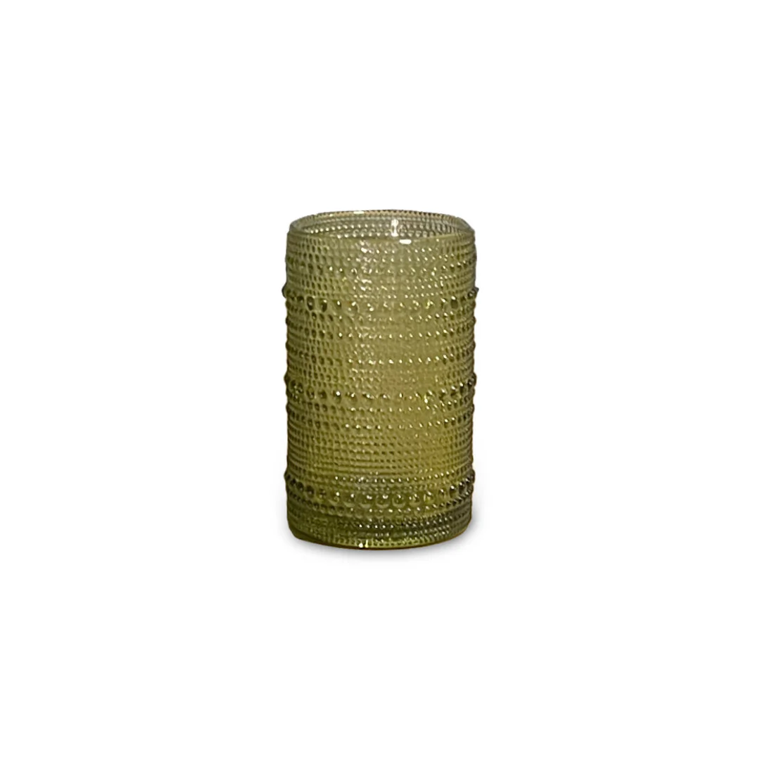 Green Beaded Highball Glass