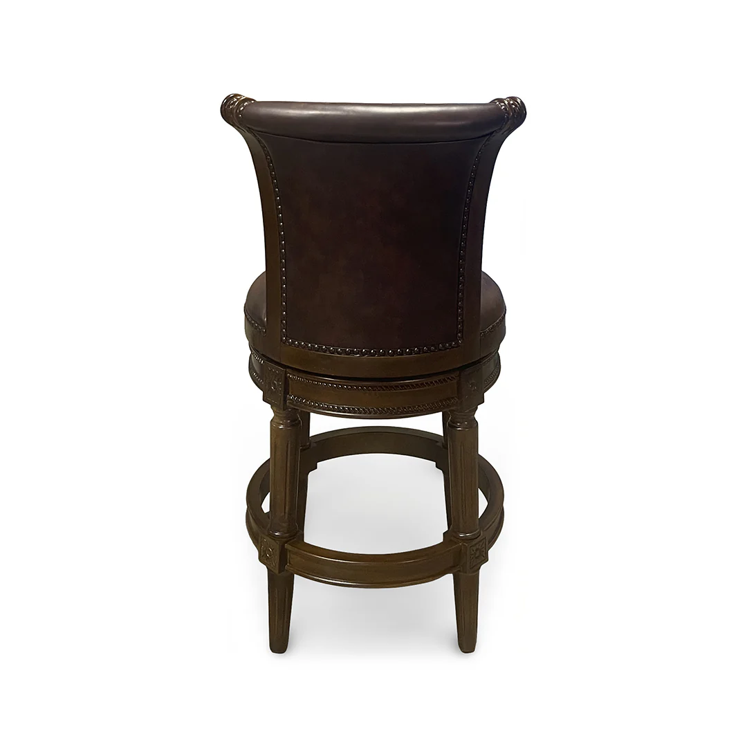 Henry Upholstered Swivel Stool - Brown - Image 6