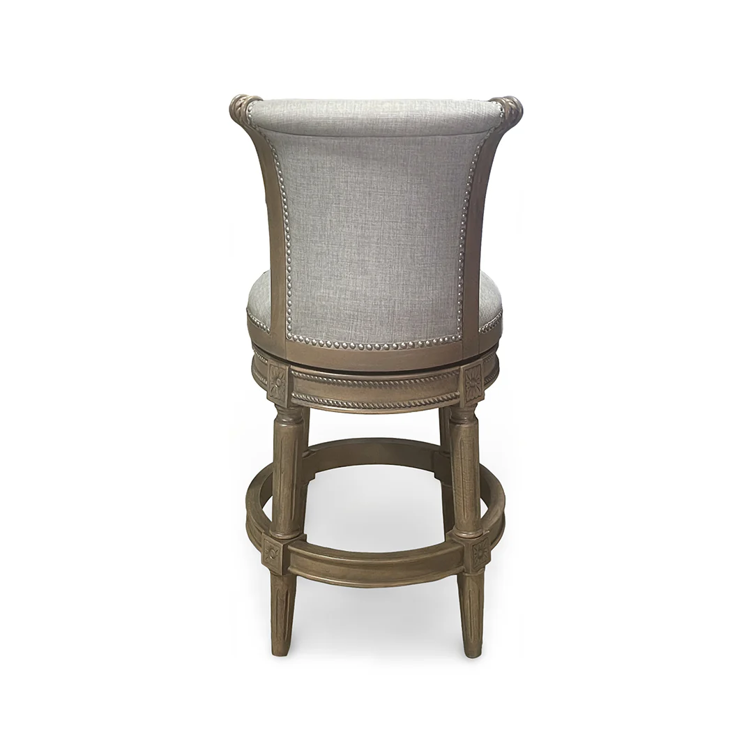 Henry Upholstered Swivel Stool - Gray - Image 6