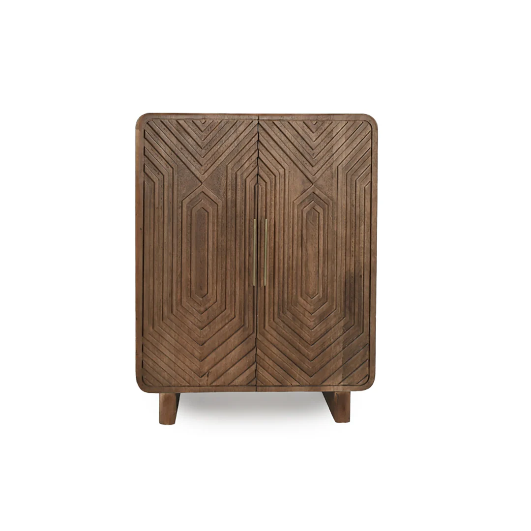 Holmes Mango Wood Artisan Bar Cabinet - Image 4