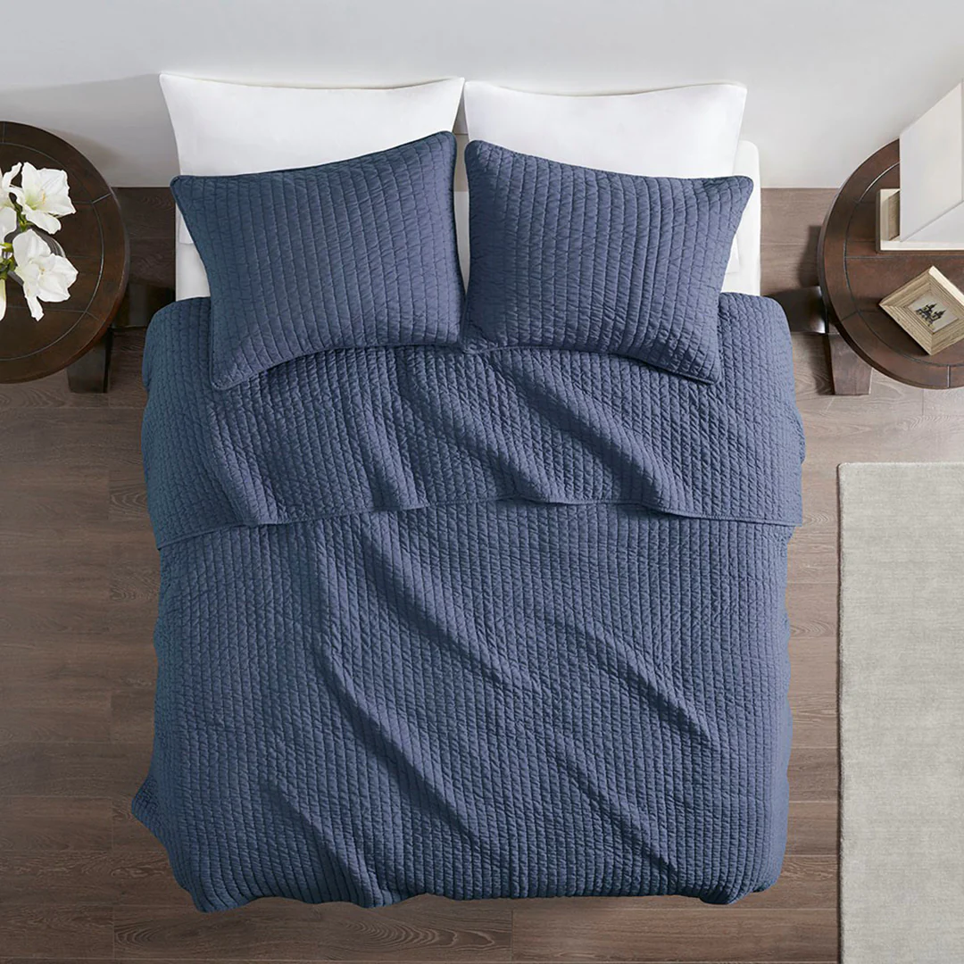 Keaton Navy Coverlet Set - Image 3