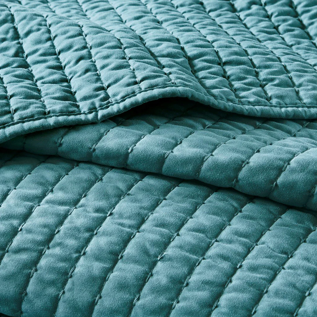 Keaton Teal Coverlet Set - Image 5