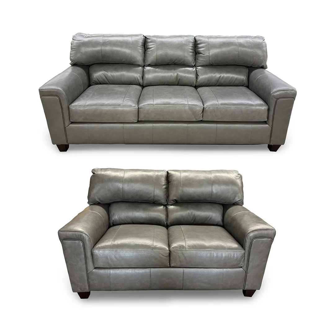 Lacey Leather Sofa and Loveseat - Image 11