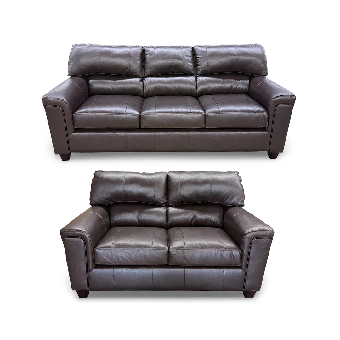 Lacey Leather Sofa and Loveseat - Image 6