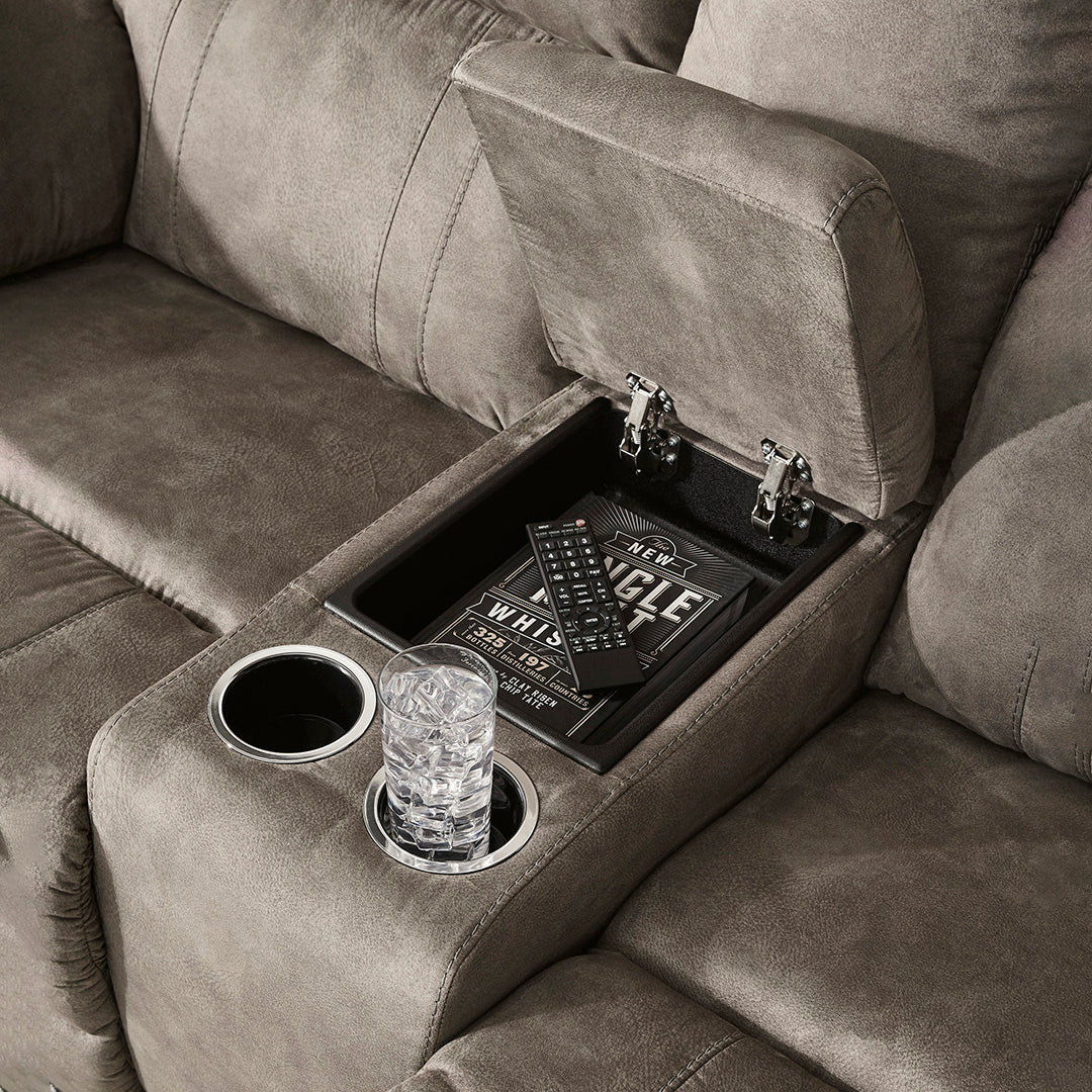 Laresview Reclining Loveseat with Console - Image 7