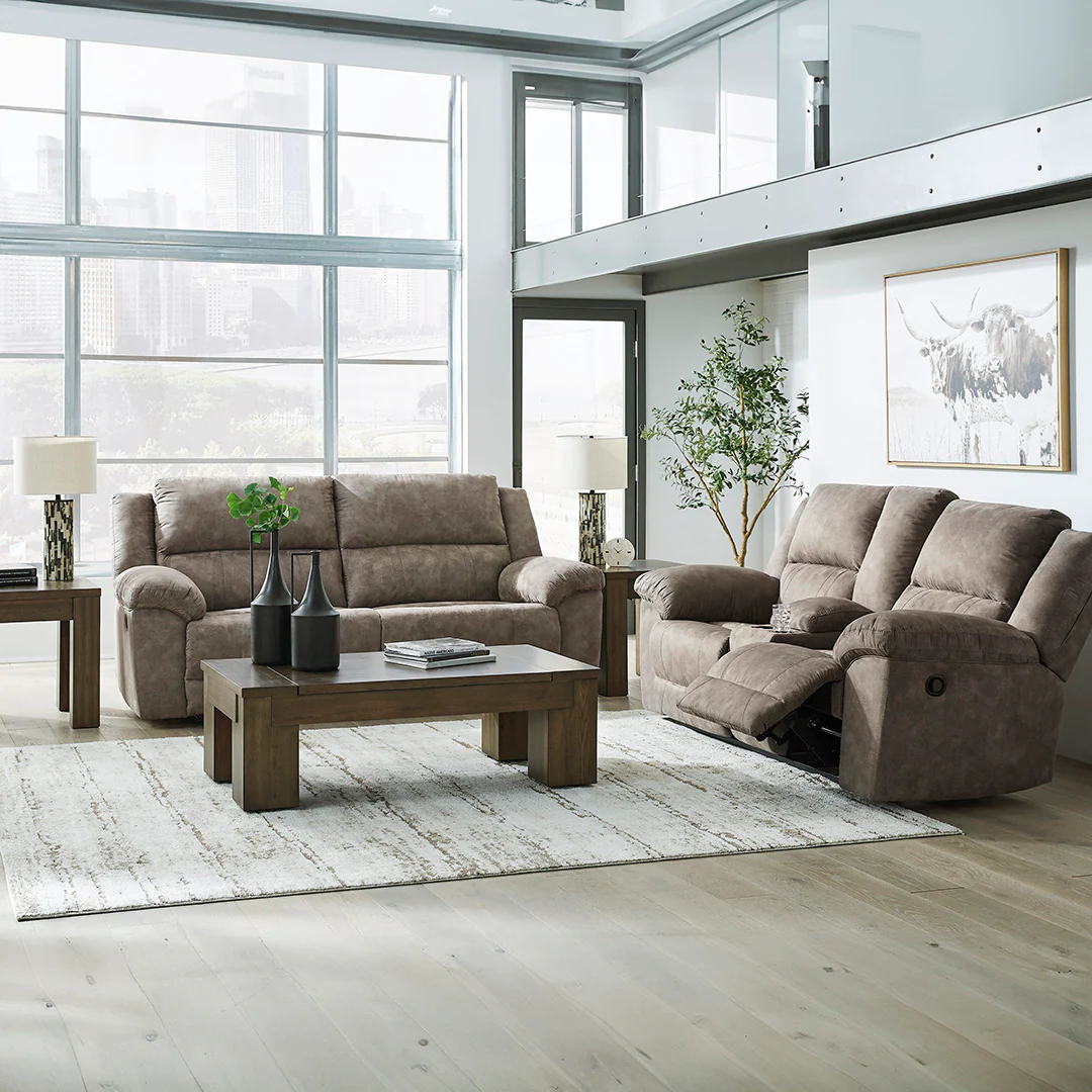 Laresview Reclining Loveseat with Console - Image 9