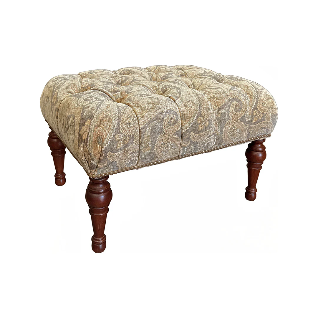 Leopold Upholstered Accent Chair with Ottoman - Image 3
